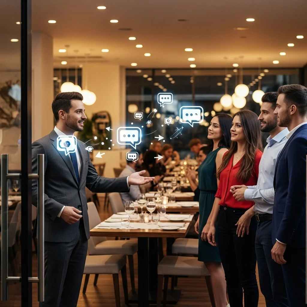 An external chatbot is like a host in a busy restaurant