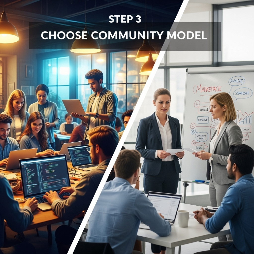 Step 3: Choose your community model deliberately