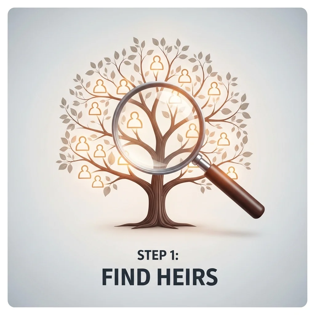 Step one – Locate heirs.