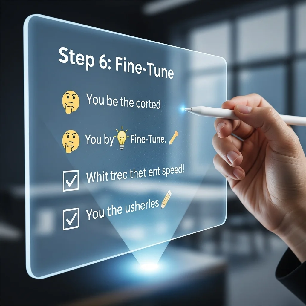 Step 6 – Fine-tune.