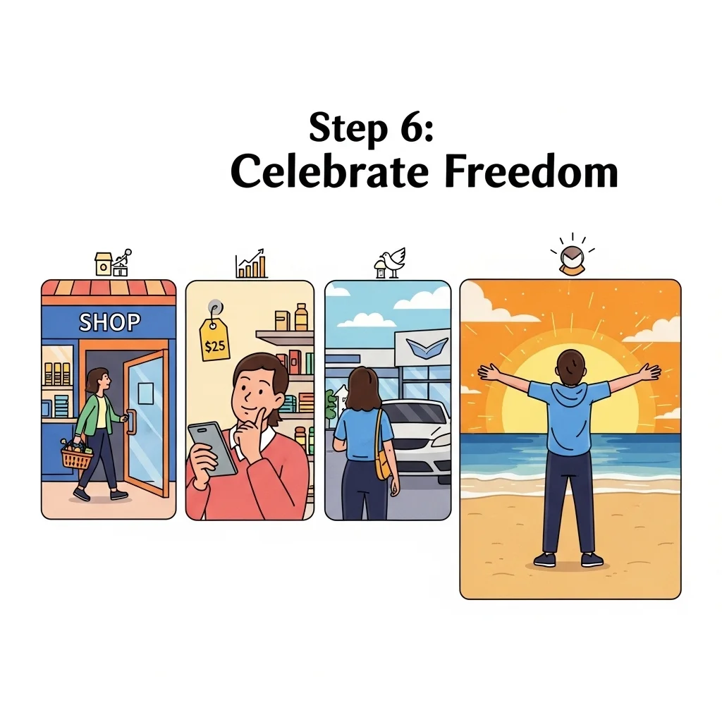 Step 6 – Celebrate the freedom