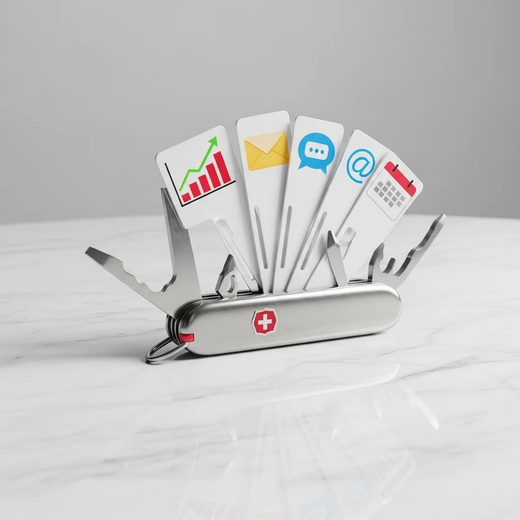 A Swiss Army knife for sales. That is how it feels in practice.