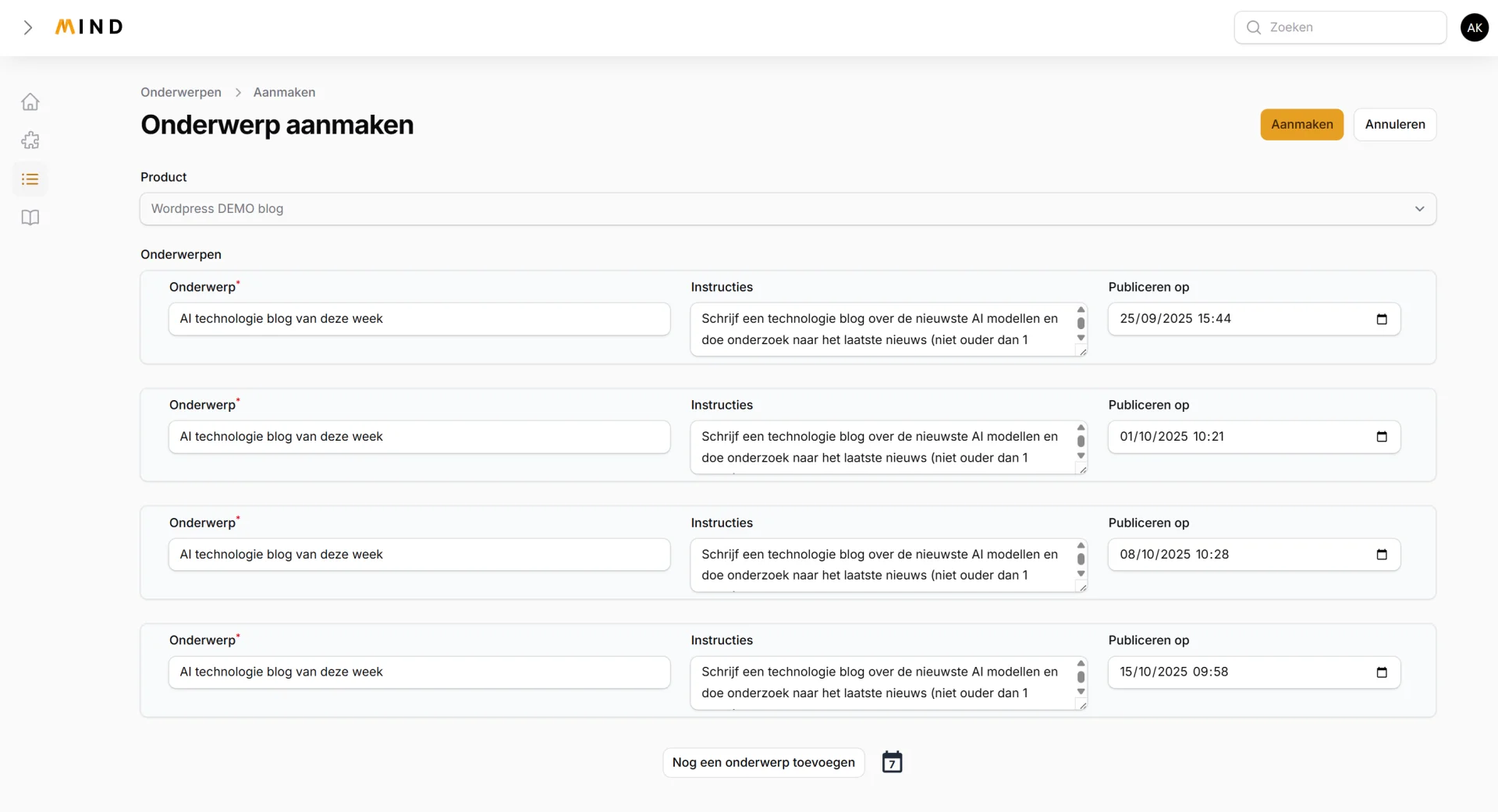 Your next blog starts on our AI platform.